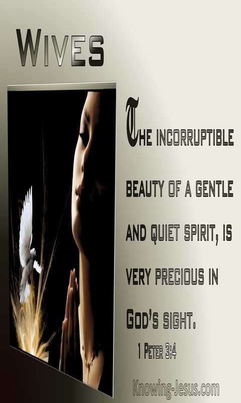 1 Peter 3:4 The Hidden Person Of The Hearts : Incorruptible Beauty Of A Gentle Spirit  Is Precious To God (beige)